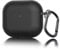 Seltureone Hülle für Airpods 4 (2024) mit Schlüsselanhänger, [Front-LED Sichtbar] Weiche Silikon Stoßfester Hülle, Unterstützung für Kabelloses Laden - Schwarz
