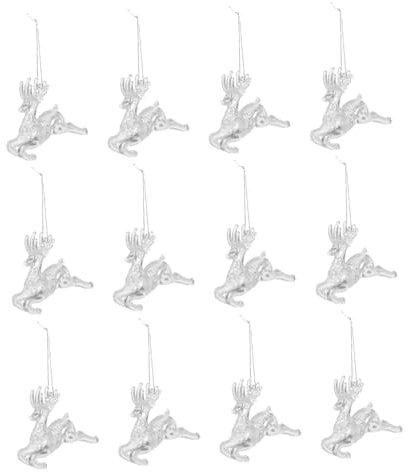 RORPOIR 12stücke Teiliges Weihnachtsbaum Topperschmuck Mit Glänzenden Rentieren Für Festliche Dekoration Installieren Geeignet Für Weihnachtsbäume