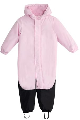 KADVA Combinaison de Ski pour Enfants KIKO Jr Couleur Rose Taille 98 cm Combinaison d'Hiver pour Filles Imperméable Coupe-vent avec Capuche et Bandes Réfléchissantes Doublure en Polaire