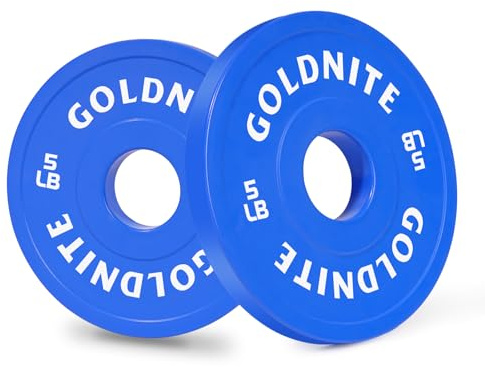 Change Plates 5LB Set Rubber Coated Fractional Weight Plates Olympic Bumper Plates - Barbell Weights for Strength Training, CrossFit, Home Gym Workouts Powerlifting