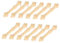 ibasenice Unique 12pcs Handrail Set 1:12 Scale Miniature Furniture Models Wooden Miniature Accessory