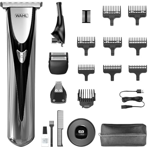 Wahl Elite Groom 8in1-Multigroomer für Herren, für Kopf, Gesicht und Körper | Ganzkörper-Trimmer, abwaschbare Scherköpfe, Nasenhaar-Trimmer, Ohrhaar-Entferner, langlebiger Akku