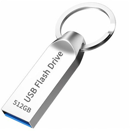 USB Stick 512GB, Poxfun Speicherstick 3.0 Hohe Geschwindigkeit USB-Flash-Laufwer Silber Flash Drive Datenspeicher for Laptops/PC/Computer/Desktops