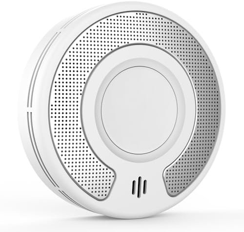 Smoke Alarm for Home – Alertlink Premium-Quality 10-Year Battery Smoke Detector, Big Test/Silence Button, CE EN14604 & UKCA Approved