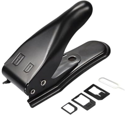 pistro 2 in 1 SIM-Kartenschneider mit Adaptern und Auswurfstift - Universal Nano und Micro Sim Cutter für Smartphones