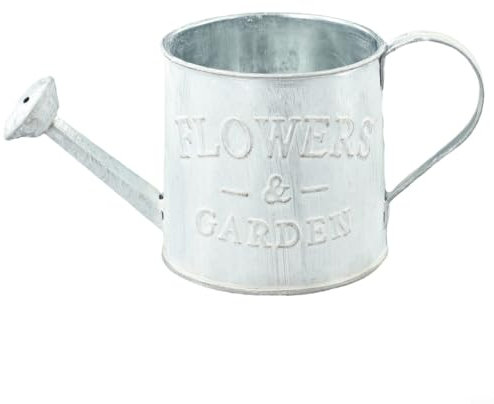 Regadera de hierro antiguo para jardín casero, funcional y decorativa, compacta con letras vintage grabadas (The Old)