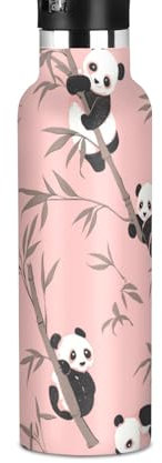 Amooorous Botella de agua deportiva ligera con asa que mantiene el calor y el frío para viajes, camping, deportes, termo de agua para mujer