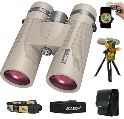 8x42 Binoculars for Adults High Powered with Phone Adapter & Tripod