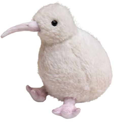 Xiyocadt Kiwi Vogel Kuscheltier, Kiwi Vogel Plüschtier, Kiwi-Vogel-Stofftier, süßes weiches Vogelspielzeug, Realistische Tierplüsch, Stoffpuppe Figur, Kiwi-Plüschpuppe für Kinder, Mädchen (20cm,Weiß)