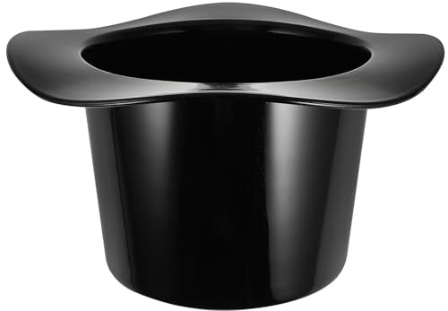 DIYEAH Seau à Glace 1200 ML en Acrylique Noir Seau à Vin Original de Chapeau Bac à Boissons pour Intérieur et Extérieur Accessoire Rafraîchissant pour Fête et Bar