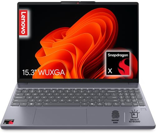 Lenovo IdeaPad Slim 3X - 15.3” WUXGA Touchscreen Laptop - Snapdragon X 8-Core - 16GB DDR5 RAM - 4TB SSD Storage - Backlit Keyboard - Fingerprint Reader - Office 365 for Web