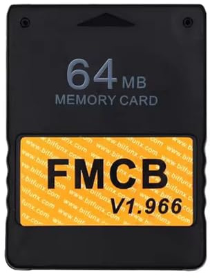 PS2 FMCB Card v1.966, Free Mcboot Memory Card 64MB for PS2 Fat Console PlayStation 2 Games in USB Hard Drive or Hard Disk, Video Game Adapter, Plug & Play