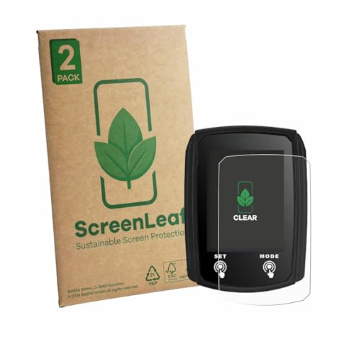 ScreenLeaf 2 Stück Schutzfolie für JZK Bike Computer [nachhaltiger Displayschutz, Folie, transparent, kratzfest]