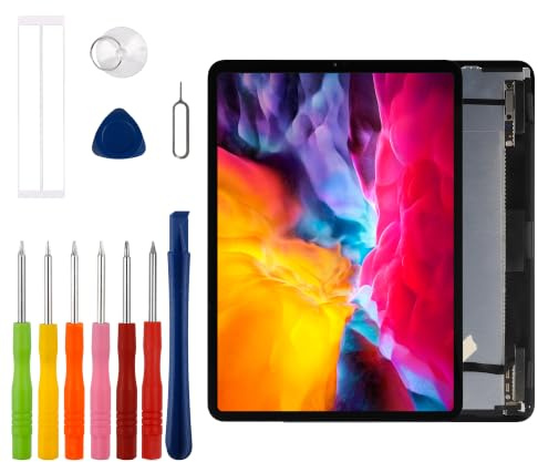 Duotipa Écran LCD 11 compatible avec iPad Pro 11 1e/2e A1934 A1980 A2013 A1979 A2068 A2228 A2230 Écran LCD tactile numériseur Montage avec kit d'outils de réparation Noir