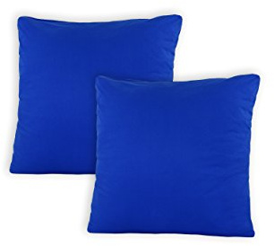 SHC by BaSaTex Jersey Kissenbezug, 2er Pack, 40x60 cm, Royal Blau | 100% Baumwolle, Kissenhüllen, Kopfkissenbezug, Nackenkissen Bezug