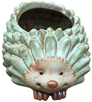VORCOOL - Pot de fleurs en forme de hérisson, en résine, pot de fleurs pour balcon, jardin ou bureau