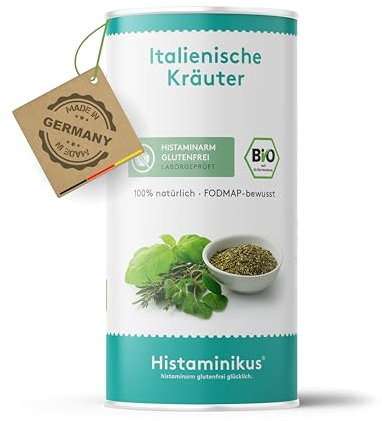 Histaminikus Italienische Kräuter, Bio Gewürzmischung (40g), hefefreies Naturprodukt ohne Geschmacksverstärker, histaminarm, fodmap-bewusst, glutenfrei, vegan und geeignet bei Reizdarm