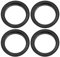 sourcing map 4 Stücke Zentrierringe Felgenzentrierring Kunststoff Distanzringe für Universal 73.1 bis 57.1 mm Schwarz