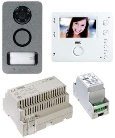 Urmet 1722/83 Kit Videocitofonico 2 Fili Monofamiliare Vivavoce Miro Colori Pulsantiera Mikra 1722/83