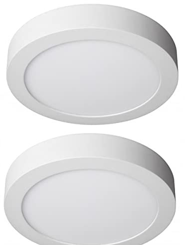 JANDEI - x2 Donwlight LED 24W 4200K. Oberfläche. Mit weißem ring. Deckenleuchte, Deckenbeleuchtung, Deckenleuchte Panel