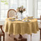 Elrene Caiden Elegance Damast-Tischdecke, Polyester, Gold, 70 (Round)