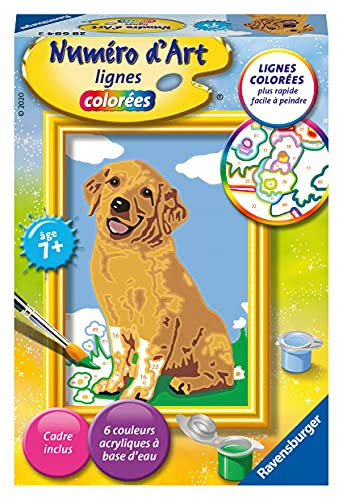 Ravensburger – Numéro d’Art Mini Format – Joli Petit Chiot – Loisir créatif – Kit de Peinture par numéros – Activité détente et créative – Dès 7 Ans – 28684 – Version française