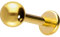 PIERCINGLINE Titan Labret Stecker KUGEL Piercing Ohr Lippe Nase Goldfarben 4 x 1,2 x 7 mm
