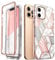 i-Blason Cosmo Series Case for iPhone 12 / iPhone 12 Pro 5G 6.1 inch (2020 Release), Full-Body Case with built-in Screen Protector (Marble)