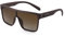GLINDAR Polarized Shield Sonnenbrille für Männer Square Flat Top Sportbrille Kaffeerahmen/Brown Lens