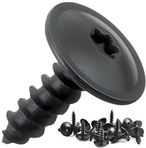 Twowinds Selbstschneidende Torx-Schraube M5 x 16 mm für Kotflügel, Radkästen, Stoßstangen, Grills N90775001 N91160401 Schwarz (20 St.) TX25