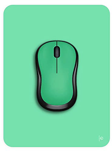 Audimi Petit tapis de souris épais pour ordinateur portable, bureau à domicile, voyage, portable et lavable, 15,2 x 20,3 cm, vert
