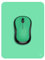 Audimi Kleines Mauspad, 15,2 x 20,3 cm, Mini-Mauspad für Laptop, kabellose Maus, Zuhause, Büro, Reisen, tragbar und waschbar, Grün