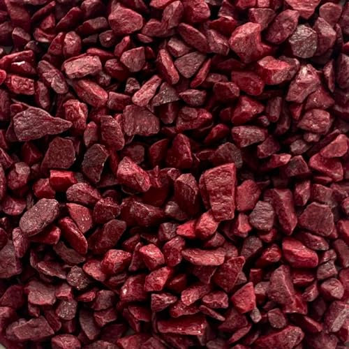 naninoa DEKOSTEINE farbig 9-13mm (Bunte Dekosteine, Farbsteine) 0,5 kg farbige Steine. Farbe: Rot, weinrot, Burgund