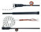 Pferd Kontaktstock mit Seil für die Training Bodenarbeit 100/120 cm, Bodenarbeitstick Reitstick Pferdestick Longiergerte Finesse-Stick Carrot Stick Horsemanship Stick (120 cm, JA Basic-Griff schwarz)