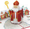 papercrush® Pop Up Weihnachtskarte Nikolaus - Lustige 3D Nikolauskarte für Kinder (Mädchen oder Jungen), Frauen und Mama, Handgemachte Nikolaus Geschenkkarte mit Umschlag, Grußkarte zum Nikolaustag