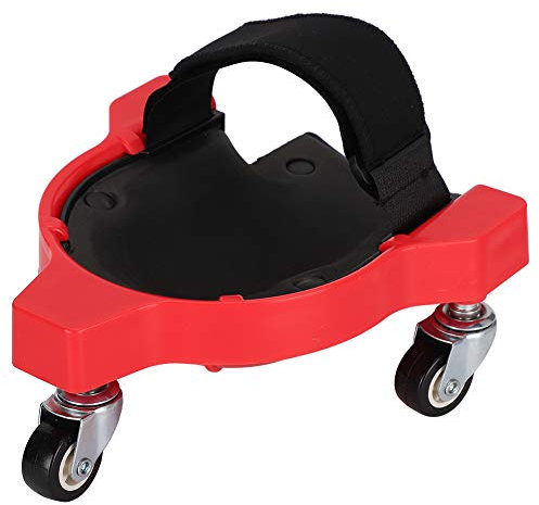 Rodilleras Deslizantes Multifuncionales que Ahorran Trabajo Almohadilla de Rodillas para Carpintería con Rueda Universal, con Rueda Universal Ajustable, para Uso en Interiores Y Exteriores(rojo)