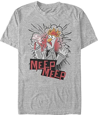 Disney Men's Beaker Meep T-Shirt, Athletic Heather, XL Big Tall