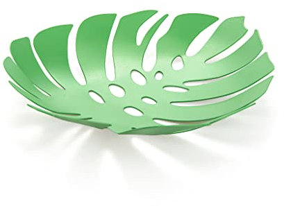 Balvi Frutero Monstera Color Verde En Forma de Hoja Metal