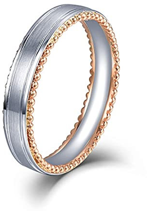 Skcess Eheringe 750 Gold Eheringe 18 Karat Gold, Verlobungsringe Gold Blütenrand Verlobungsringe Größe 61 (19.4)