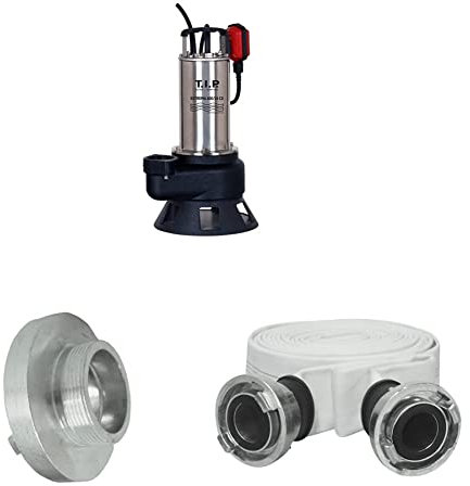 T.I.P. Schmutzwasser Tauchpumpe Extrema 600/14 CX Mit C52-Storz-Kupplung 2 Zoll AG Und Bau- Und Industriegewebeschlauch