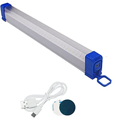 Portable UV LED BlackLight Bar, USB Rechargeable Black Light Glow in The Dark for UV Poster, UV Art, UV Party, Halloween Decoration, Urine Detection, Wand With Hook and Magnetic High/Low/Flash 3 Modes