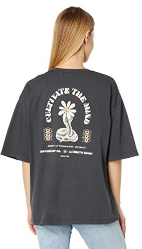 Rip Curl Third Eye Heritage Tee, Verwaschenes Schwarz, X-Klein