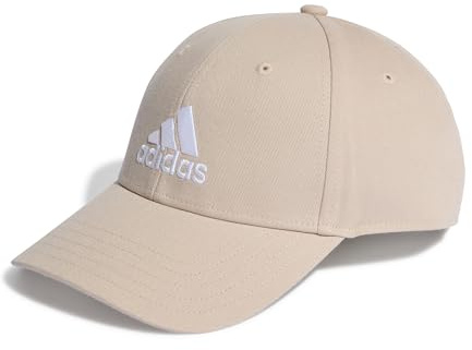 adidas Unisex Cotton Baseball Cap, Wonder Taupe/White, XS