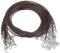sourcing map 10pcs Waxed Necklace Cord Bulk, 23 Inches and 1.5mm Dia Necklace String Rope with Clasp for Pendants, Bracelets, Necklaces, Jewelry Making Beading Supplies, Dark Brown
