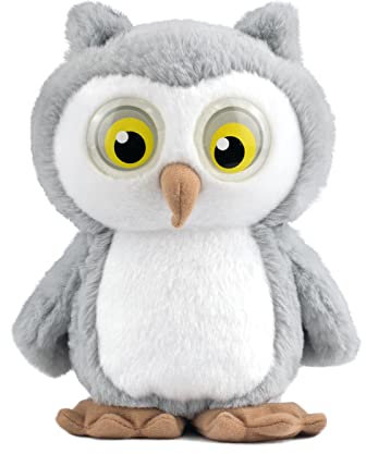 YH YUHUNG Gehende und Sprechende Eule Kuscheltier - Augen Leuchten, Spricht, Läuft und Flattert mit den Flügeln, Interaktives Spielzeug für Kinder ab 3 Jahren