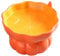 Yeexoxow Cute Pumpkin Shaped Bowl, Ceramic Raised Cat Bowl for Food or Water, Anti Vomiting & Whisker Friendly, 9 oz Small Elevated Cat Dish for Indoor Flat Faced Cats and Kitten