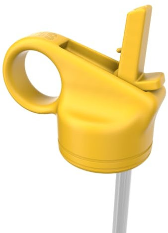 SHO Reusable Straw Lid for SHO Bottle - 260ml, 375ml & 500ml - BPA Free (Lemon Yellow, 500ml)