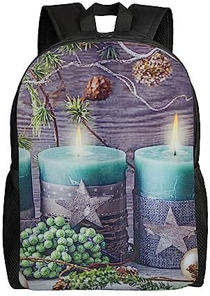 Elch Malerei Gedruckt Laptop Rucksack Für Männer Frauen Leichter Casual Daypack Reiserucksack Für Sport, Frohe Weihnachten Elch, One size