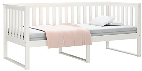 vidaXL Tagesbett ohne Matratze Weiß 90x190 cm Massivholz Kiefer