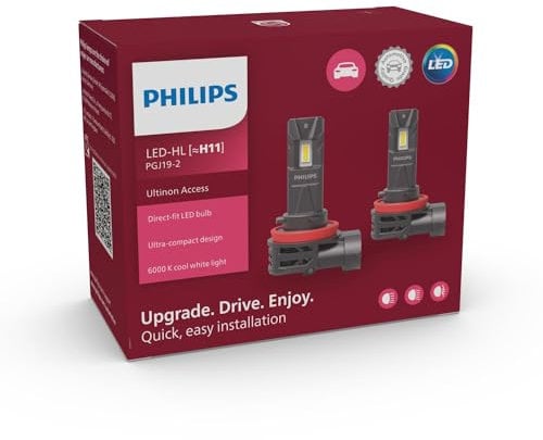 Philips Ultinon Access LED lámpara para faros de coche (H11), ultra-compact direct-fit, +80%, 6.000K, set de 2